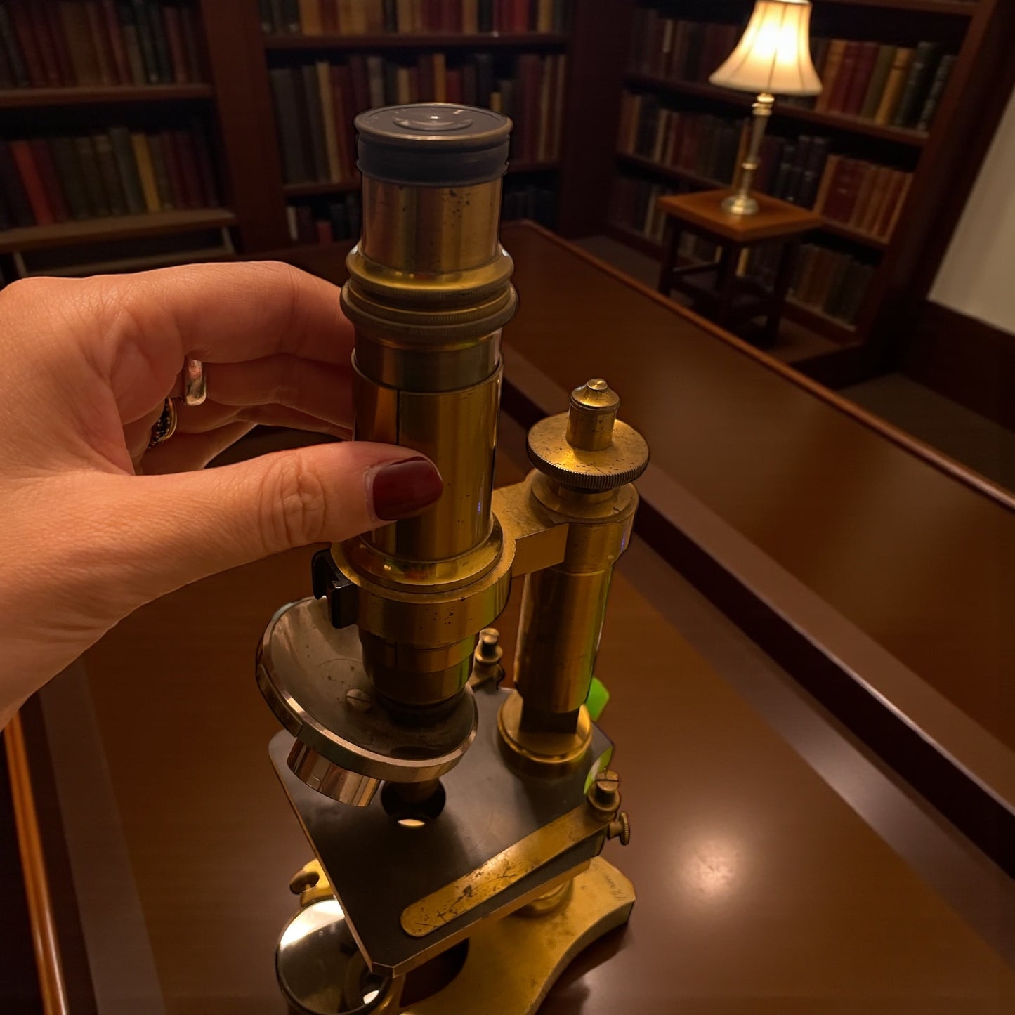 Microscopio museale Nachet con ottiche Zeiss di fine ‘800