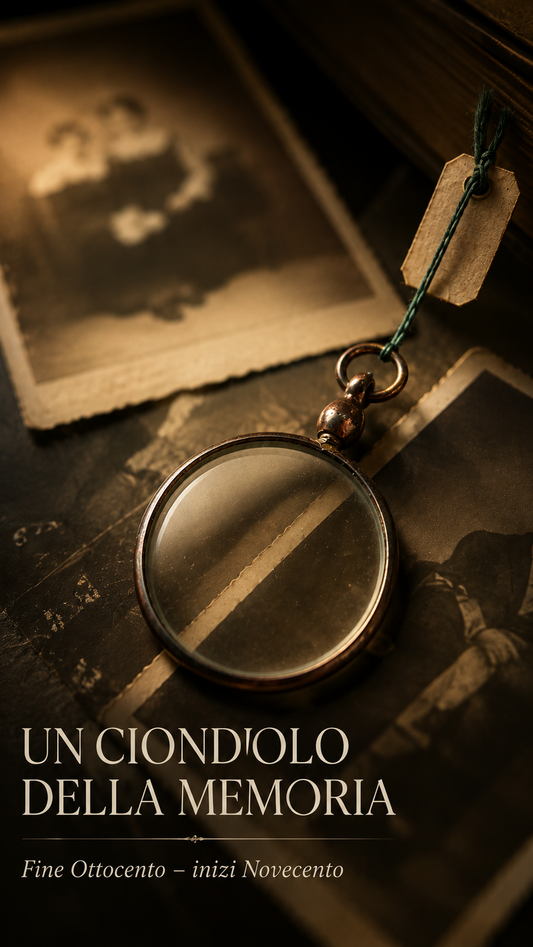 Antico pendente fine ‘800 porta fotografia “ad memoriam” gioiello