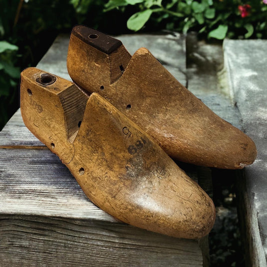 Wooden forms for antique shoes