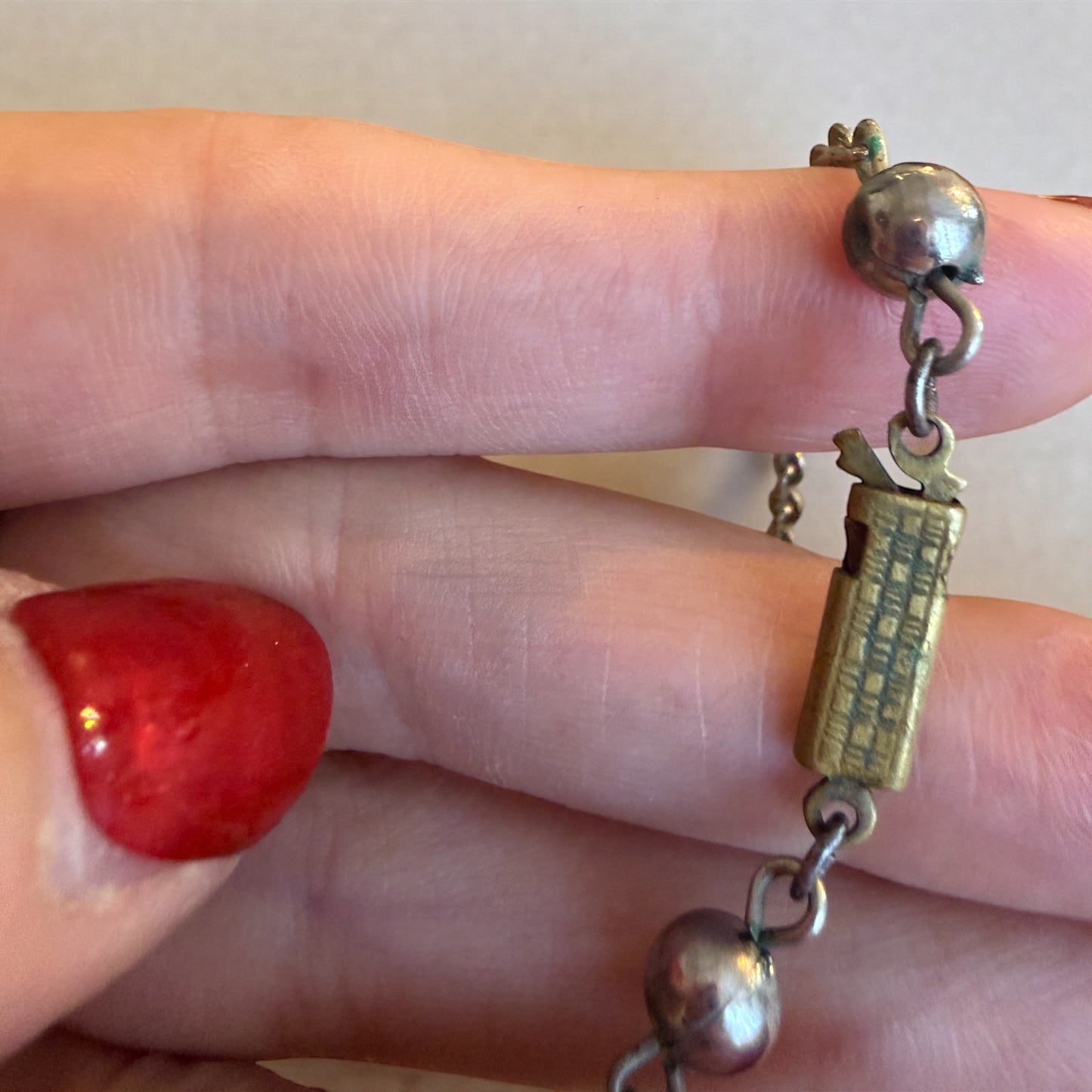 Collana girocollo con breloque d’argento da panciotto di fine ‘800