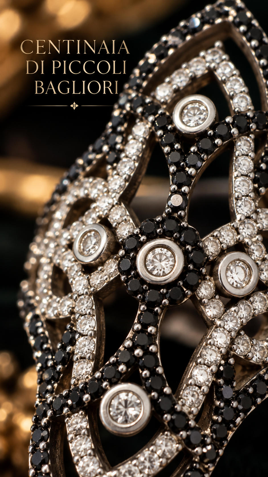 Splendido anello in argento “battaglia tra luce e ombra”