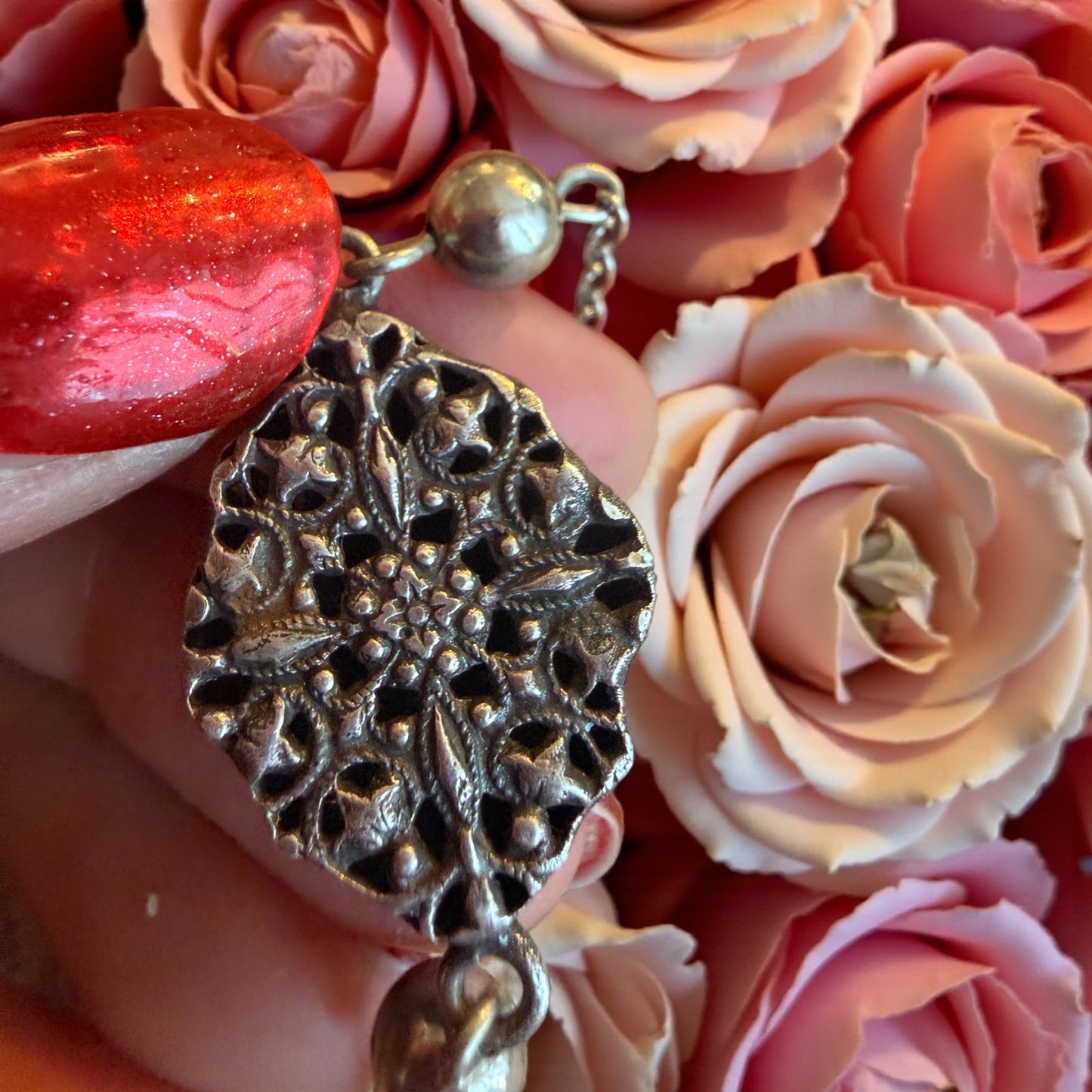 Collana girocollo con breloque d’argento da panciotto di fine ‘800