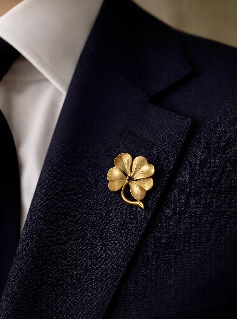 Spilla FIX placcata oro primo ‘900 a guisa di quadrifoglio