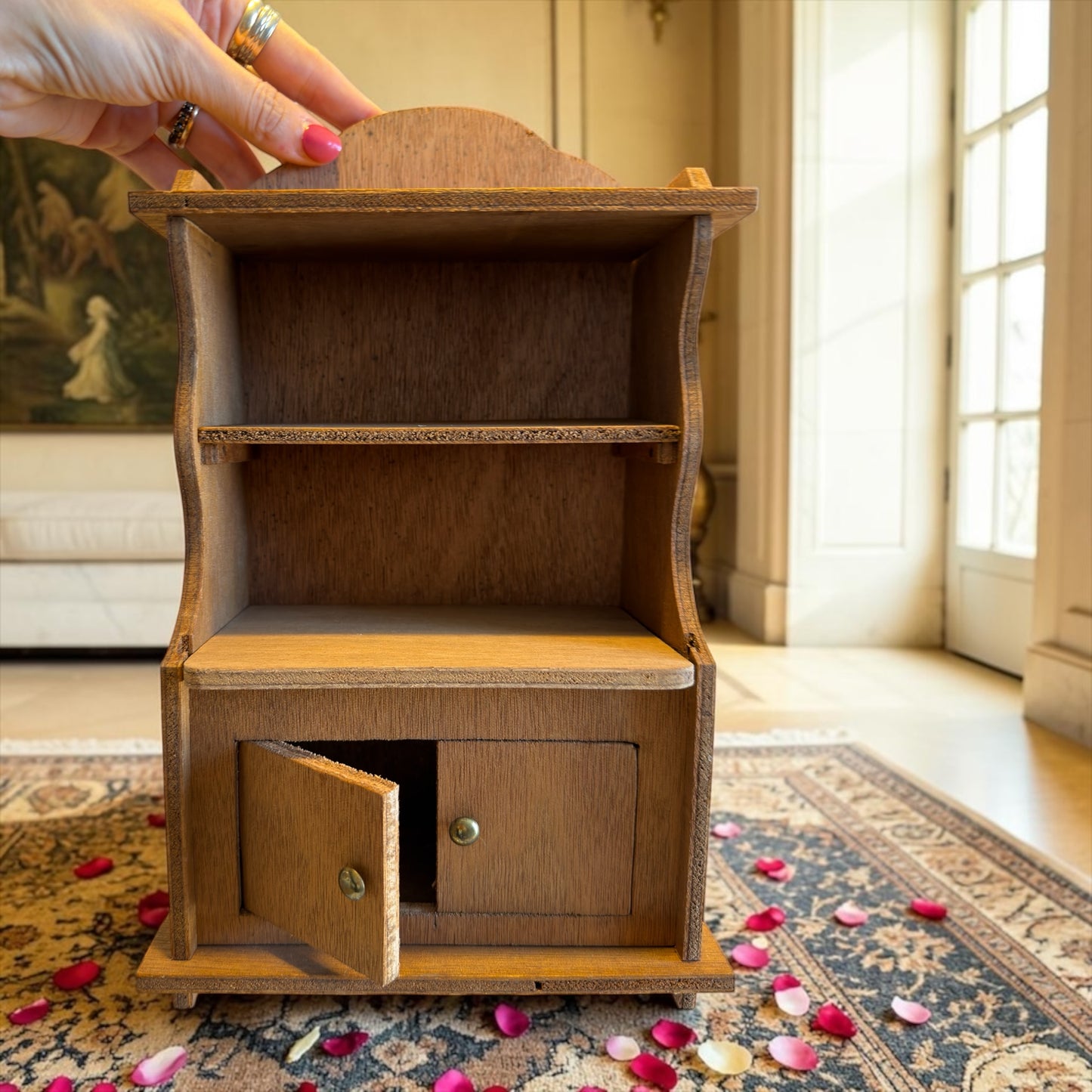 Buffet credenza casa delle bambole smontabile, legno, Dilecta prima metà ‘900