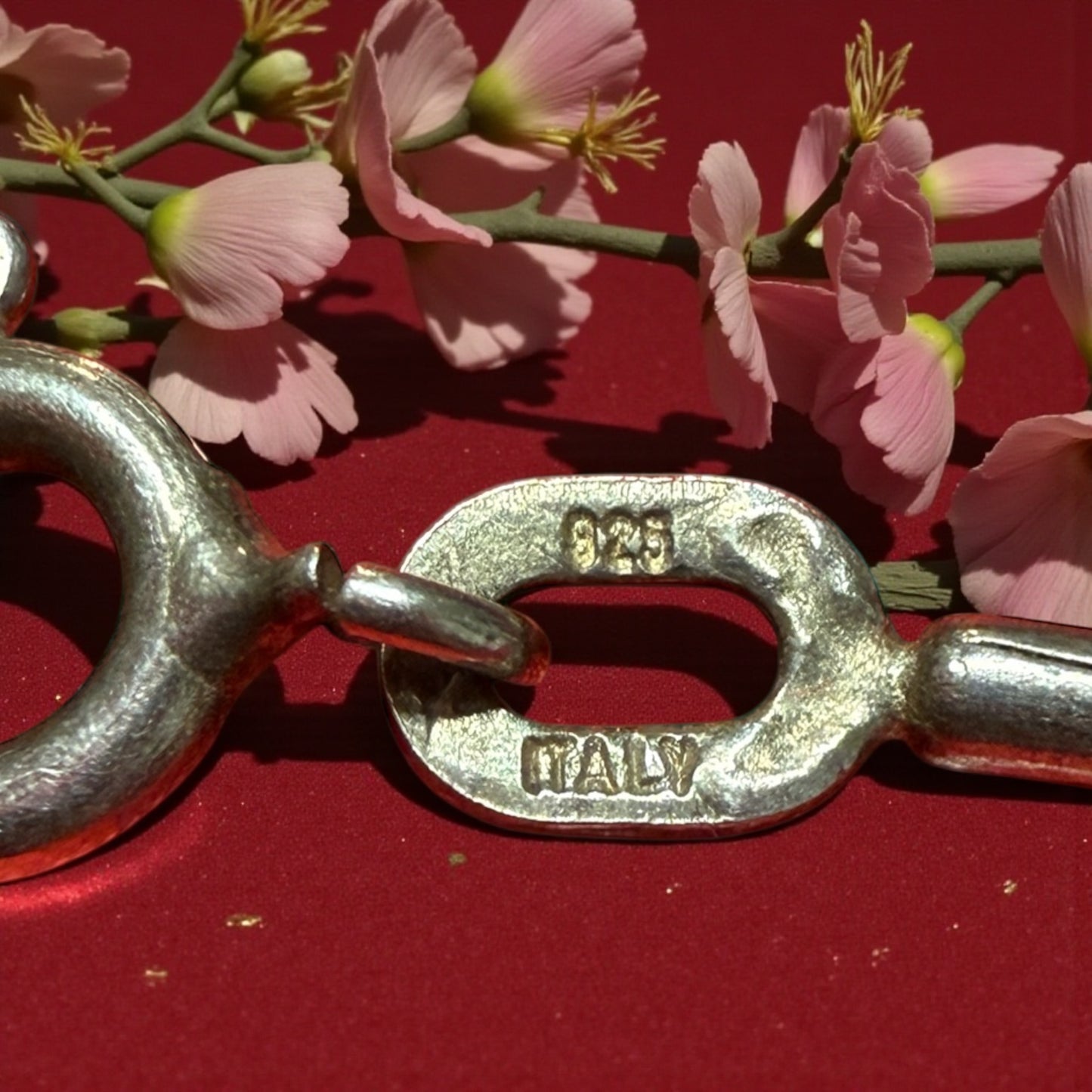 Pendente argento 925 con cabochon nero catena sterling, anni ‘70 manifattura italiana