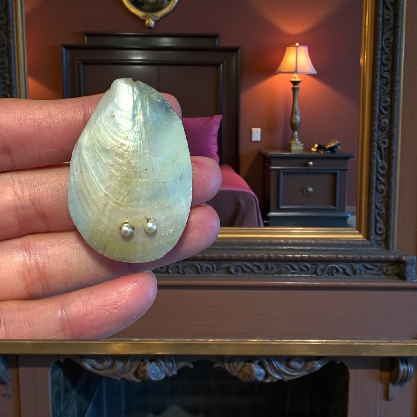 Fibbie antiche gioiello per scarpe, fine ‘800, madreperla ed argento