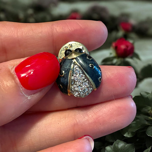 Spilla coccinella anni ‘70 / versione in verde