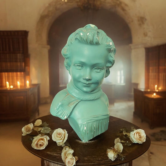 Antique Arnova plaster bust from the 1920s