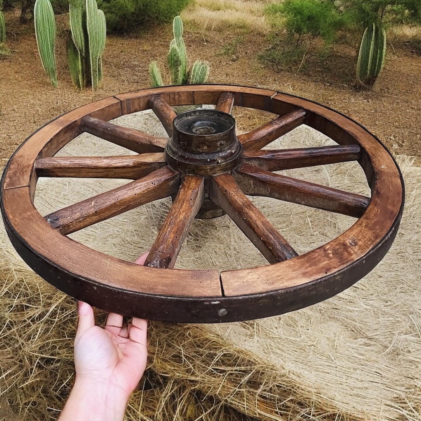 Ancient wagon wheel