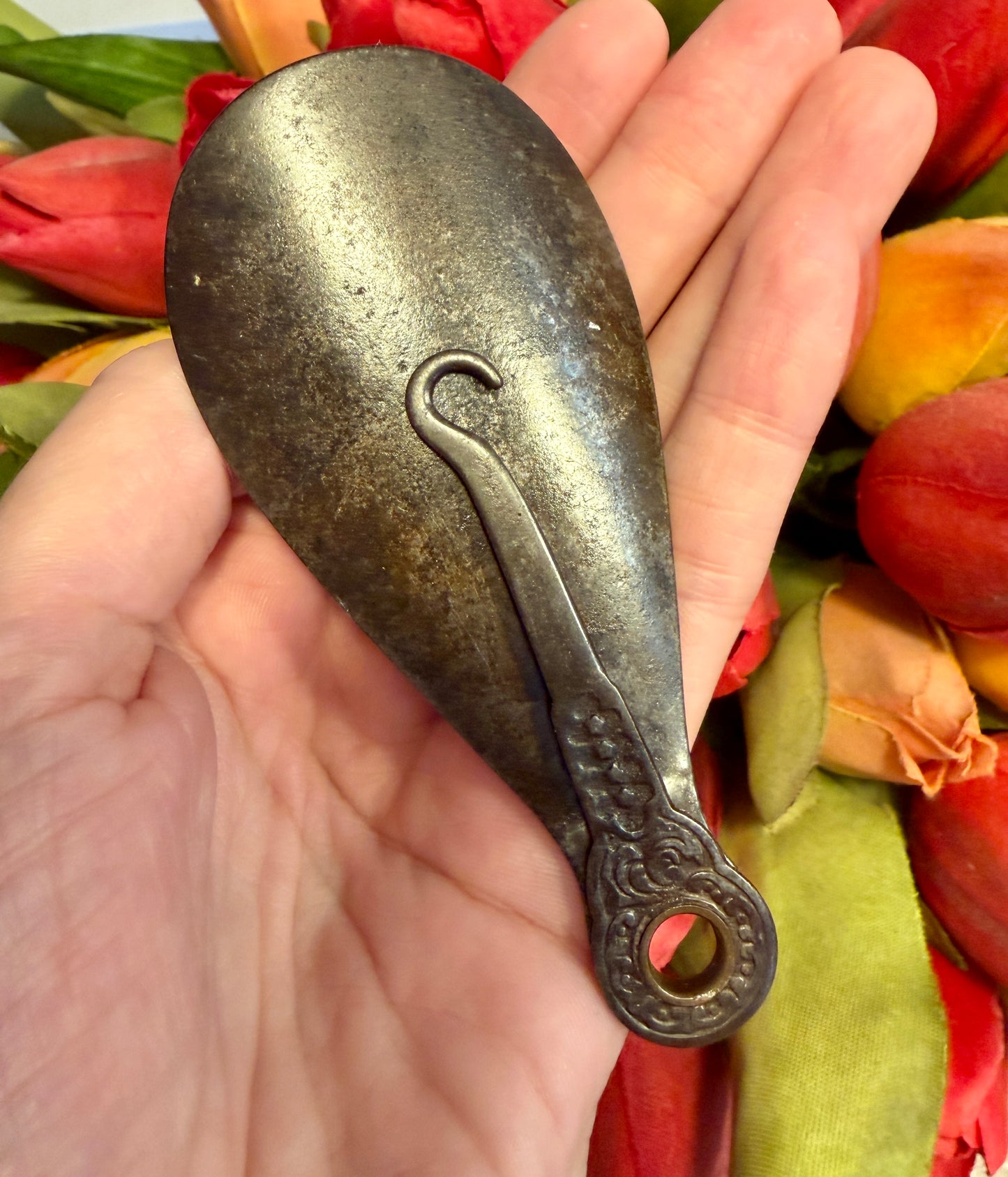 Calzascarpe & botton hook, strumento vittoriano pieghevole due in uno