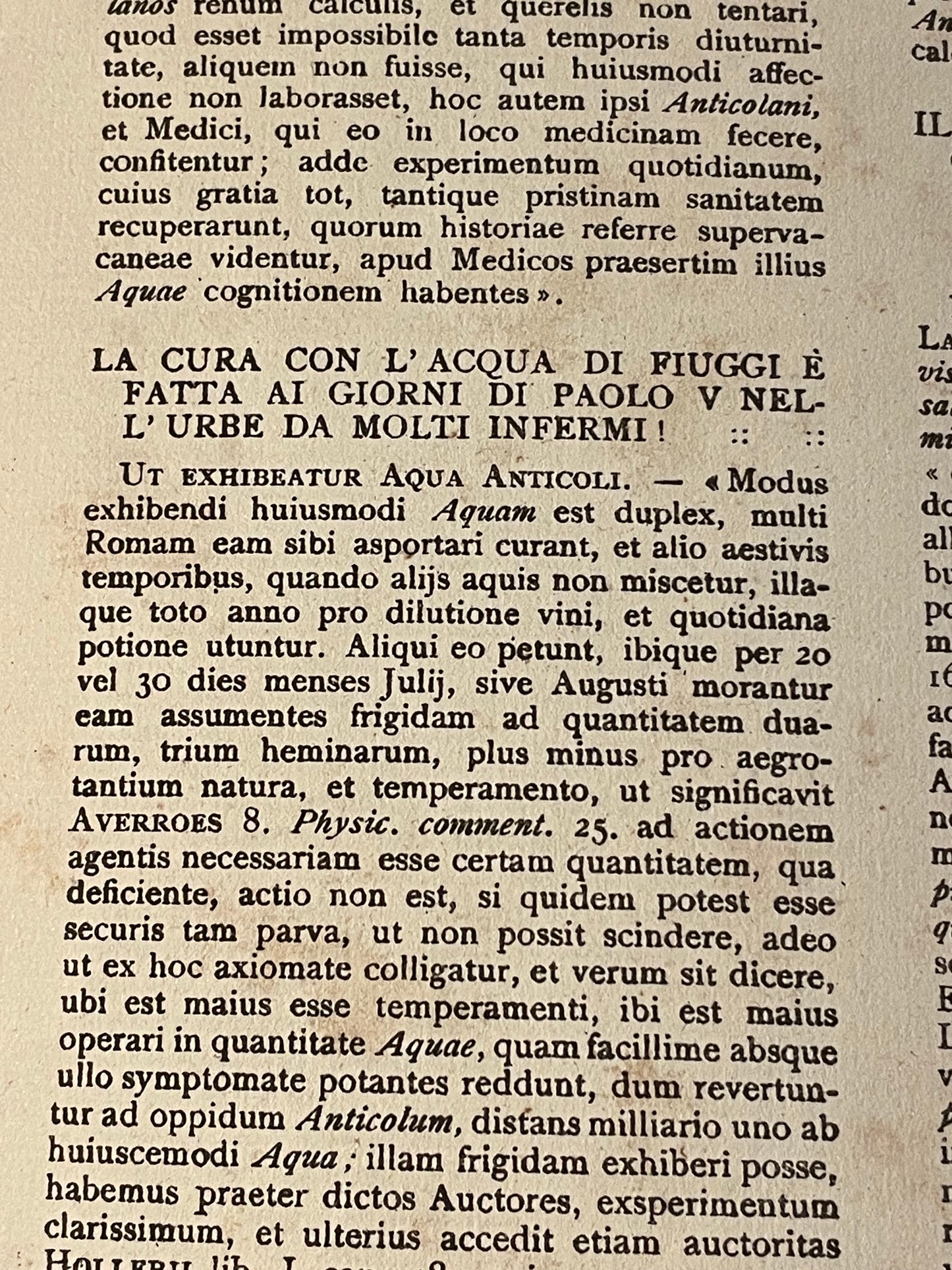 Libro raro 1933 monografia acqua Fiuggi