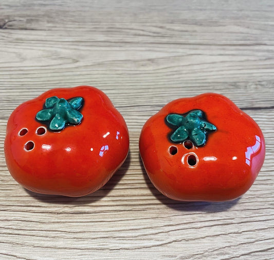 Tomatoes, salt and pepper, 1960s porcelain