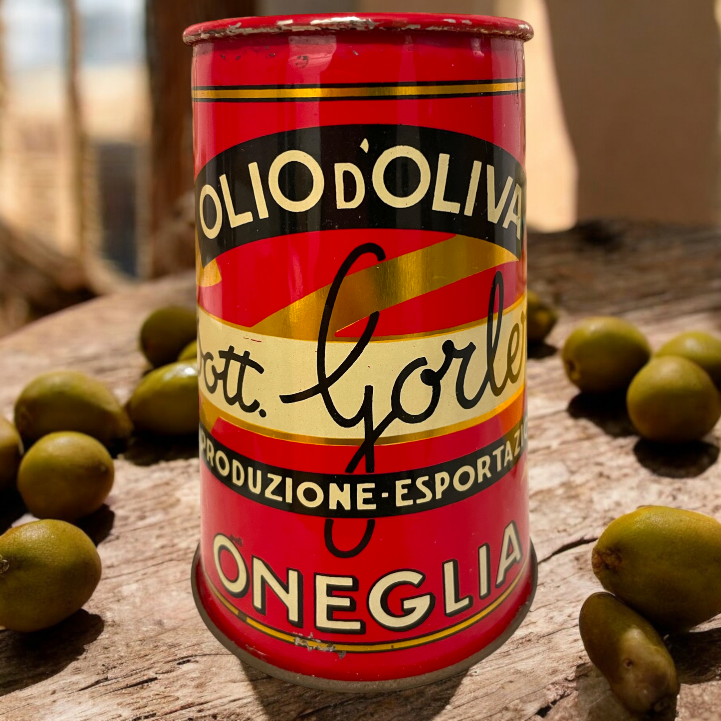 Cappellotto pubblicitario Olio Gorlero latta antica