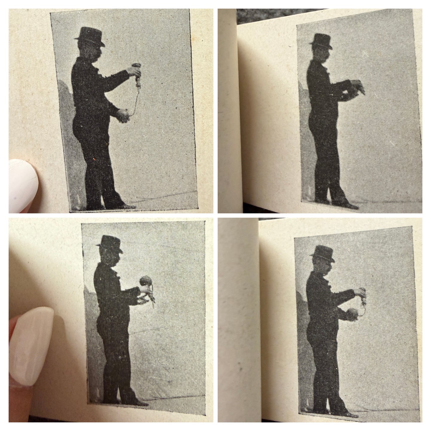 “Cinema da tasca”, antico flipbook fine ‘800 primo ‘900 Bon Marché