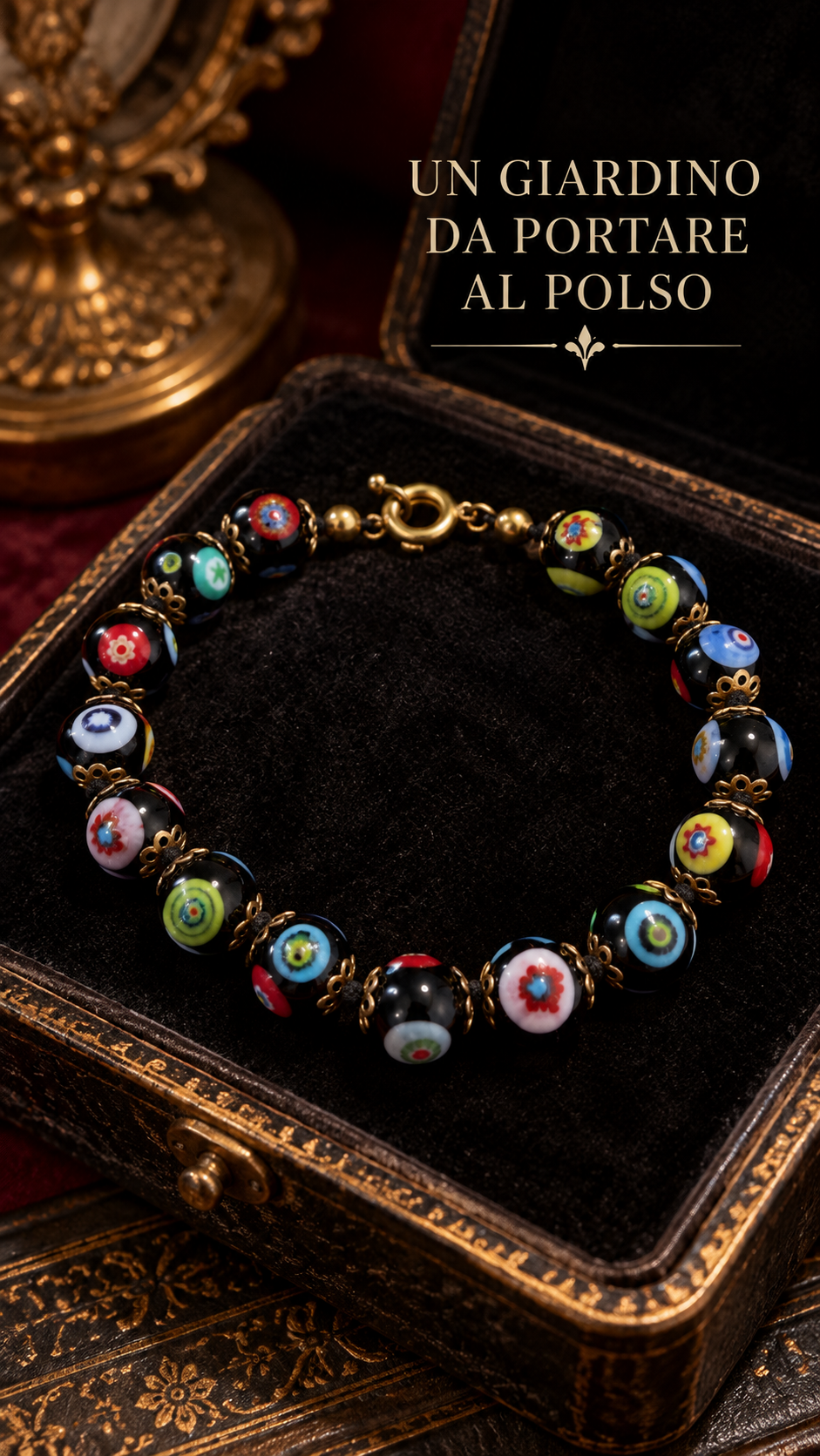 Bracciale vintage murrine millefiori
