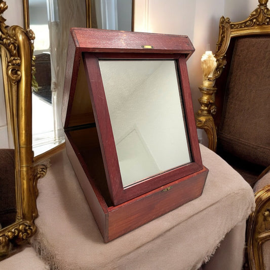 Specchio da barbiere, in cofanetto da viaggio