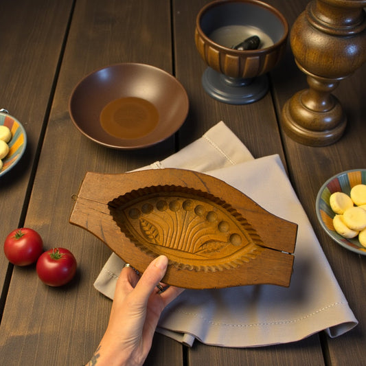 Grande antico stampo per burro, Alta Savoia ca primo ‘900