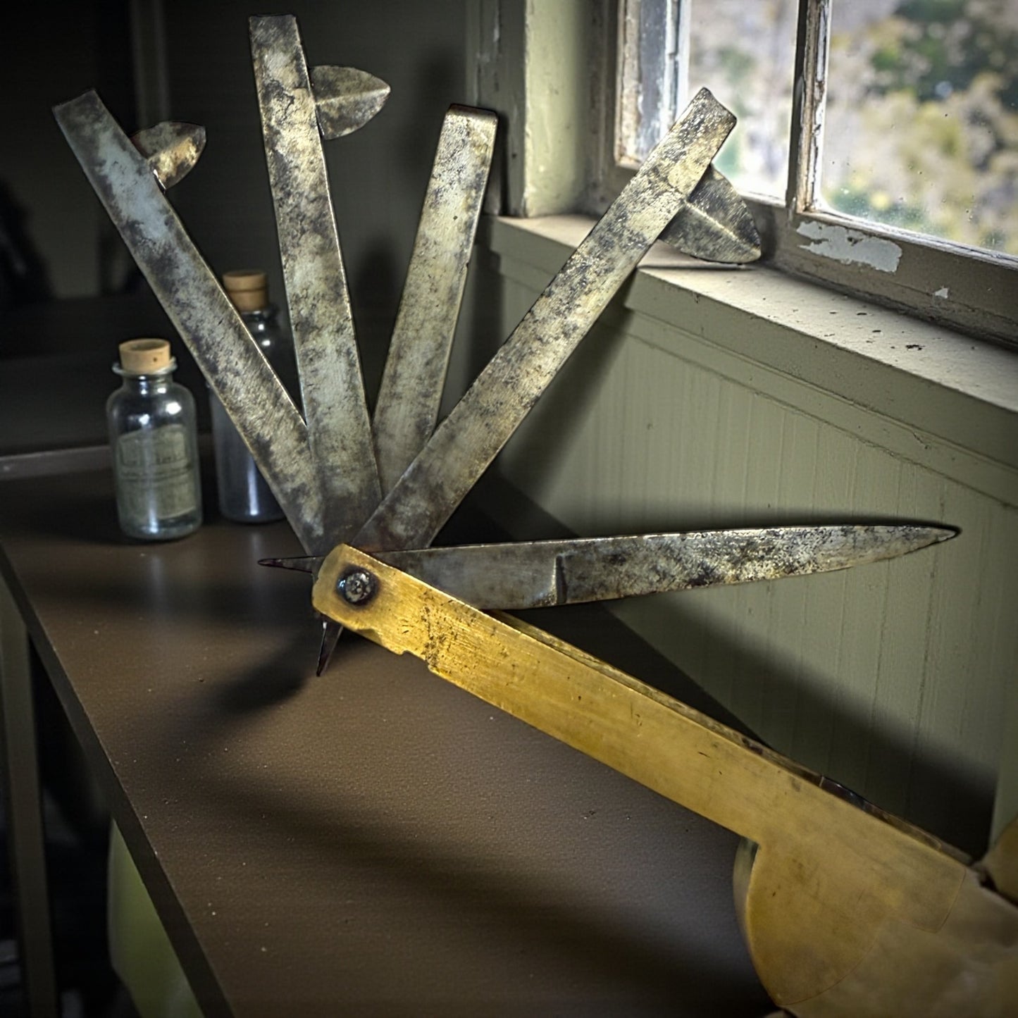 Antico scarificatore, strumento medico veterinario per salassi