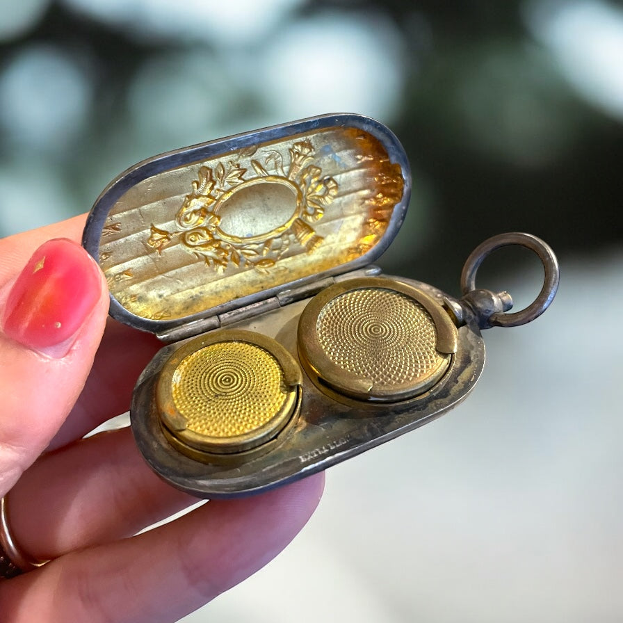 Antico porte - louis da chatelaine argentato, ca 1880