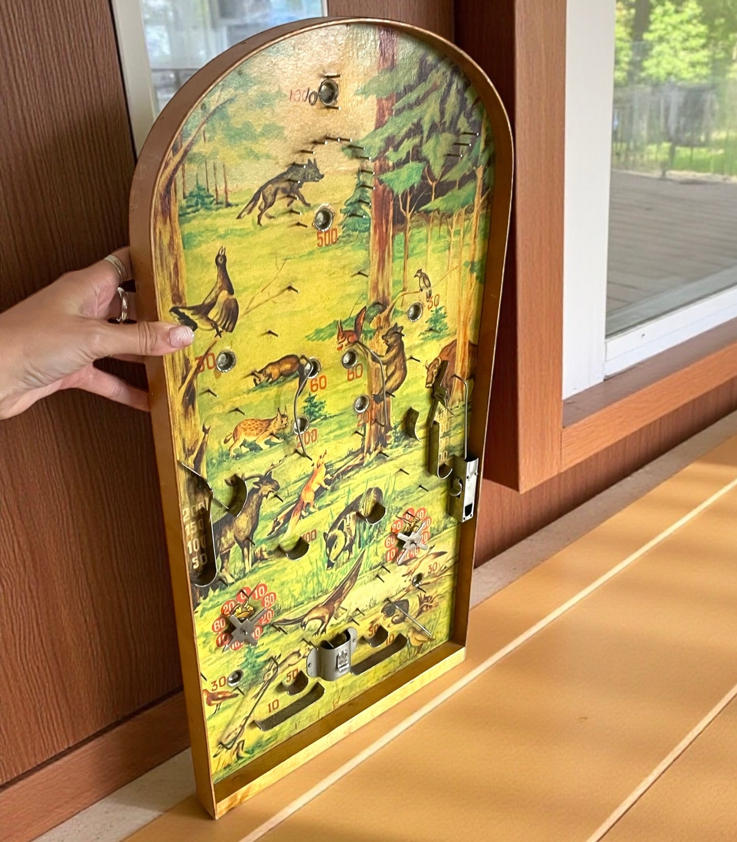 Flipper da tavolo francese con 3 biglie, gioco d’epoca anni ‘40 - ‘50