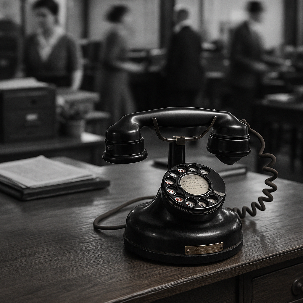 Antico telefono anni 20 Grammont combinato con cornetta e ascoltatore