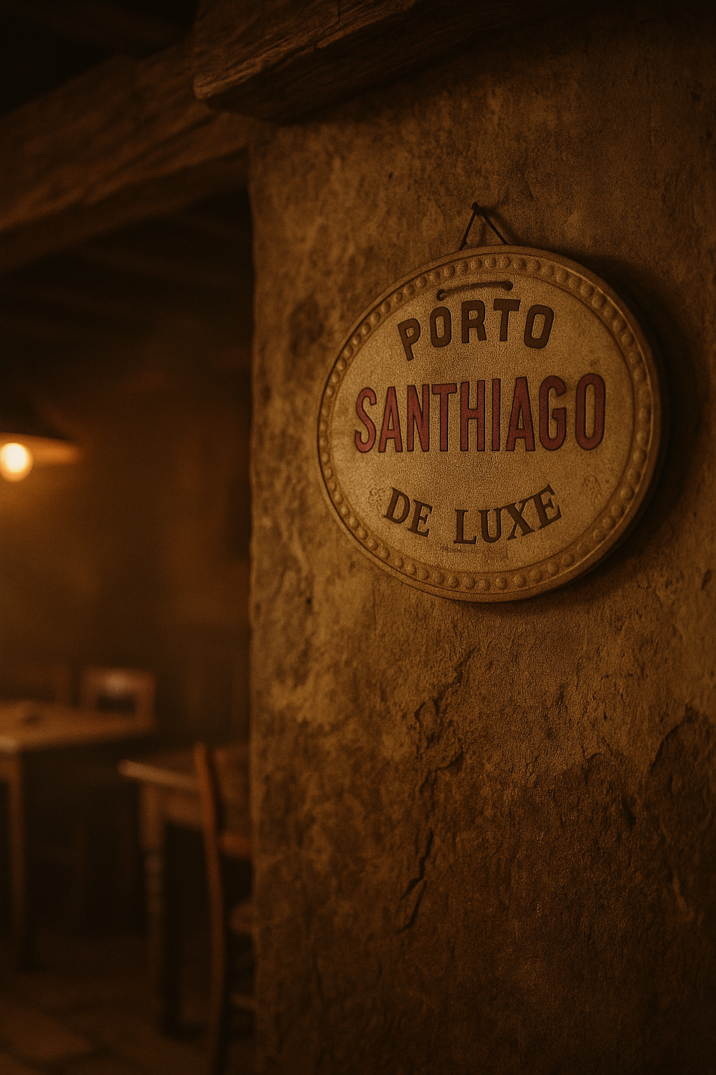 Insegna da locanda Vino Porto Santhiago Deluxe anni ‘50