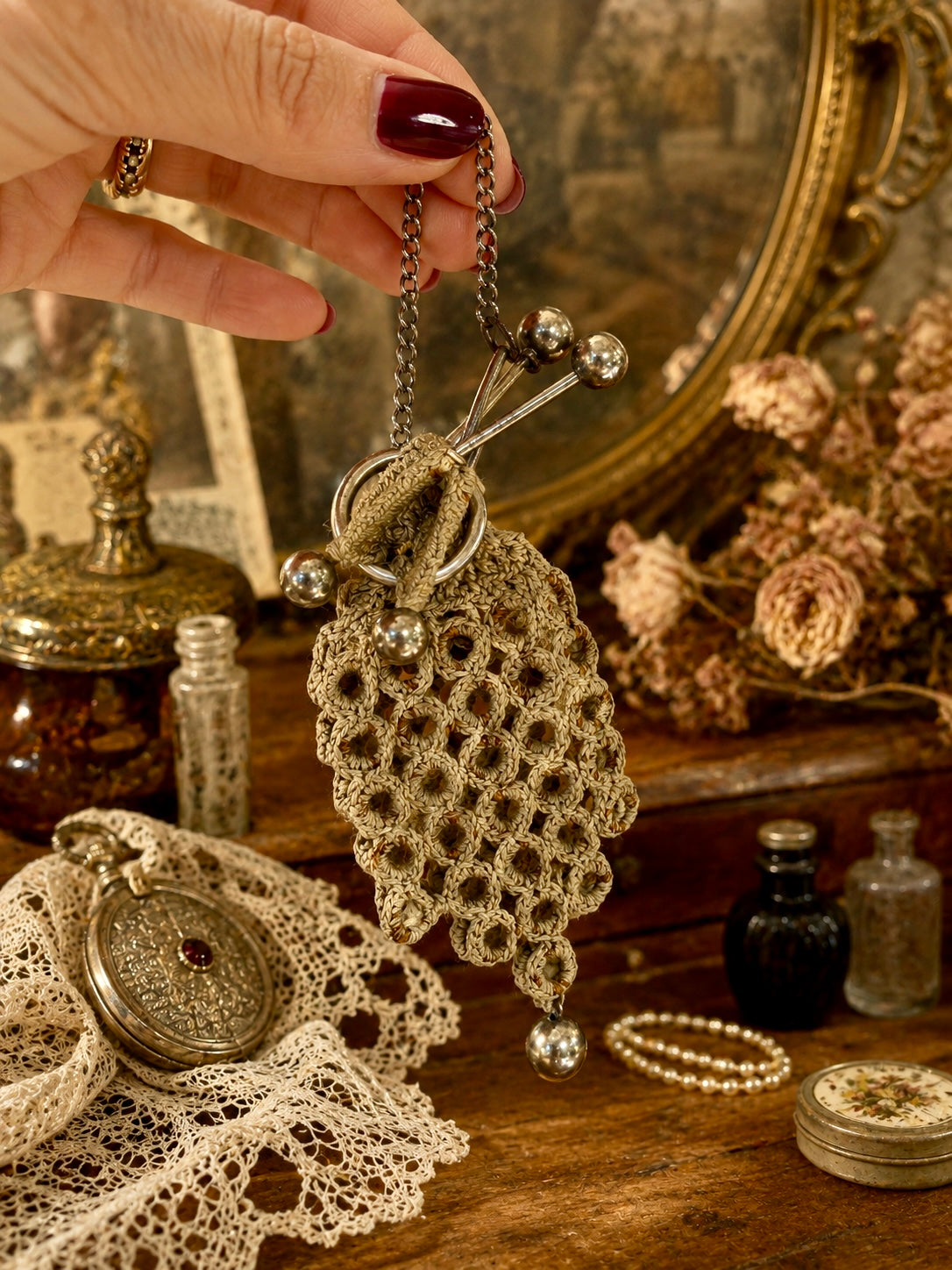 Ring mesh purse da chatelaine di fine ‘800, pezzo raro