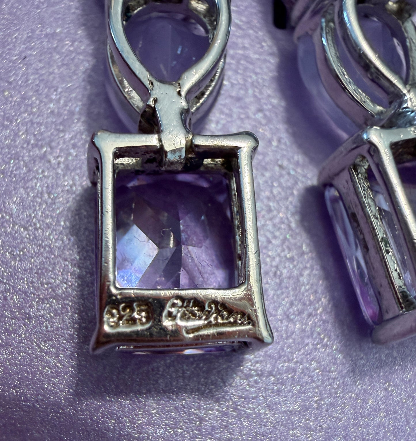 Orecchini in argento 925 e zirconi toni Lavanda, Ottaviani gioielli