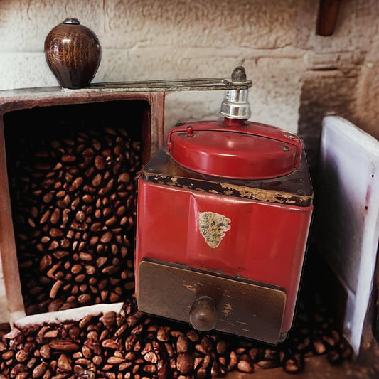 Red Peugeot grinder