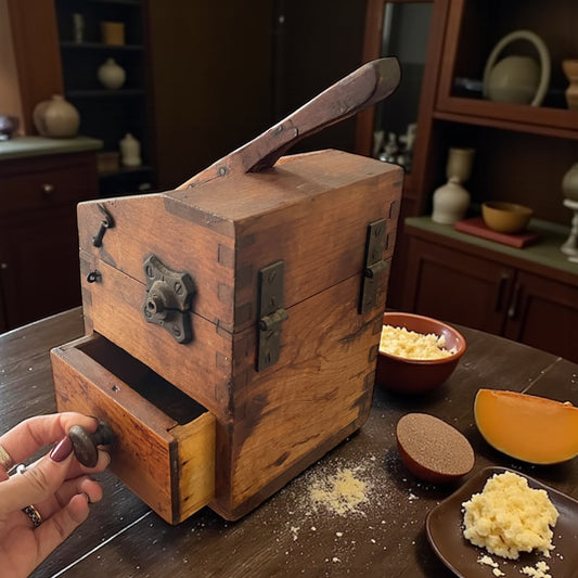 Antica grattugia “igienica brevettata italiana Tina” a manovella, ca anni ‘20 - ‘30