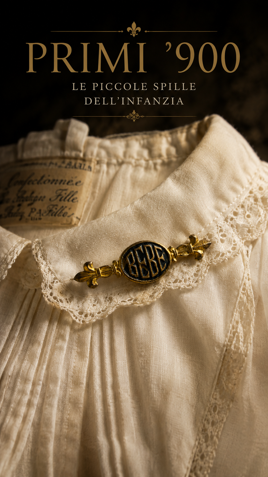 Spilla antica “Bebé” autentico gioiello da nourrice della Belle Époque