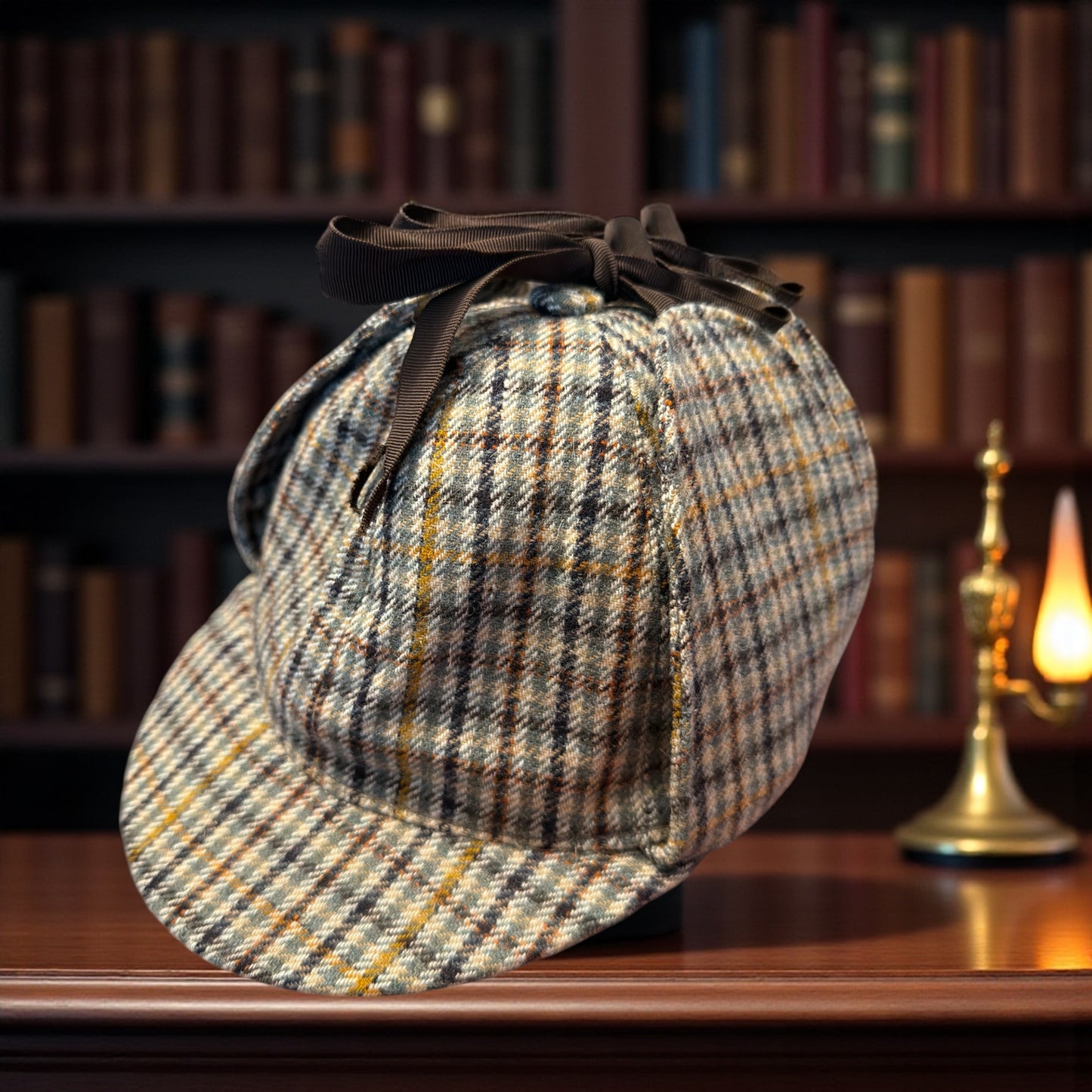 Cappello Sherlock in tweed vintage anni 80