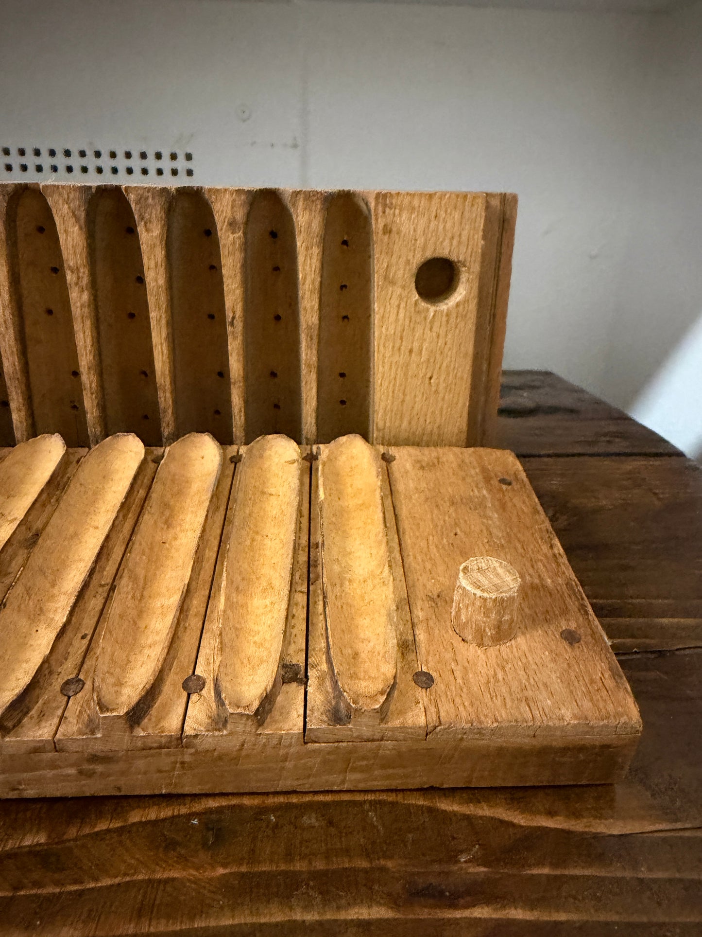 Antica pressa per sigari primo ‘900 legno massello