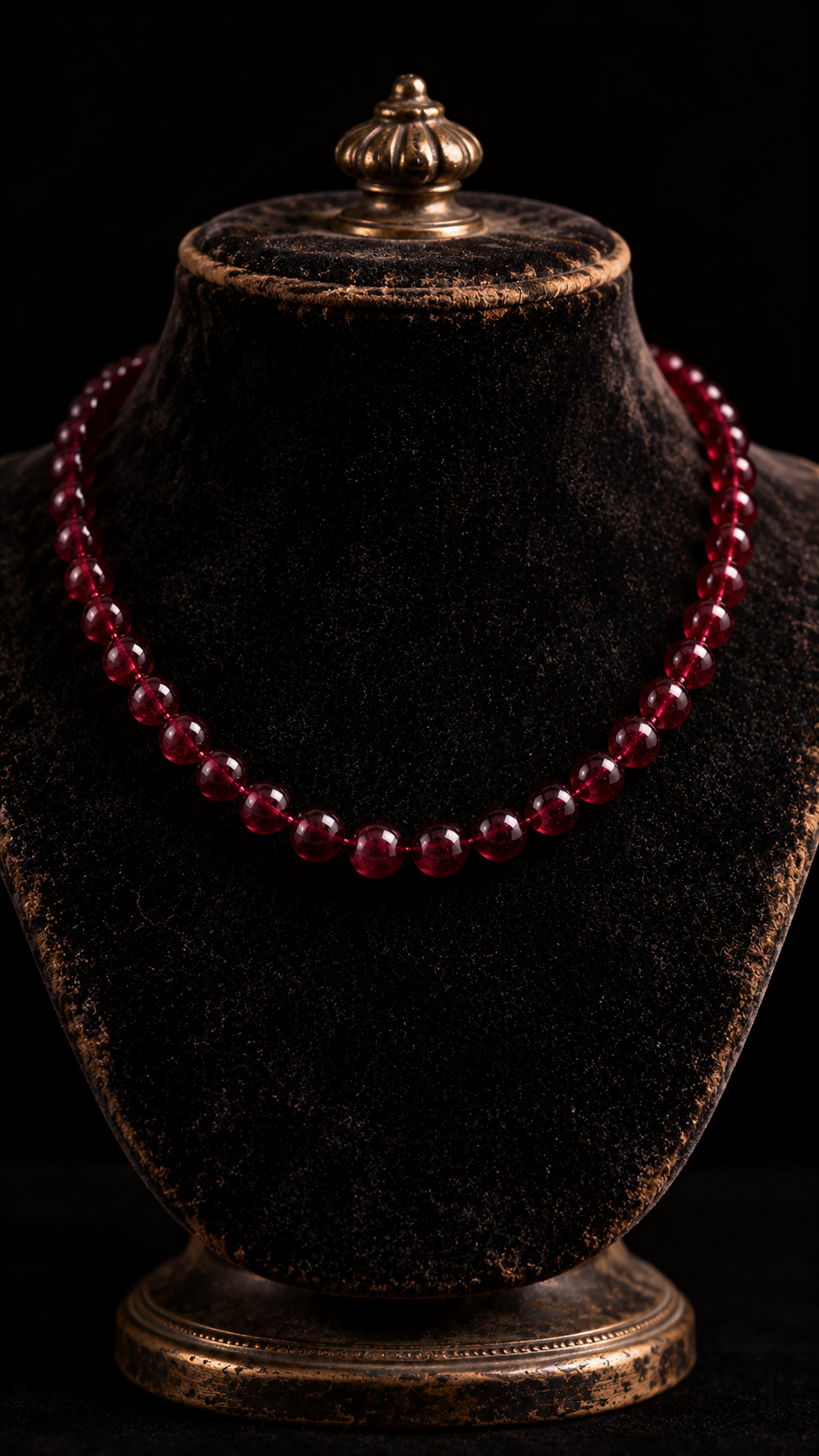 Raffinato collier a girocollo con chiusura a vite con perle di vetro Boemo, ca anni ‘60