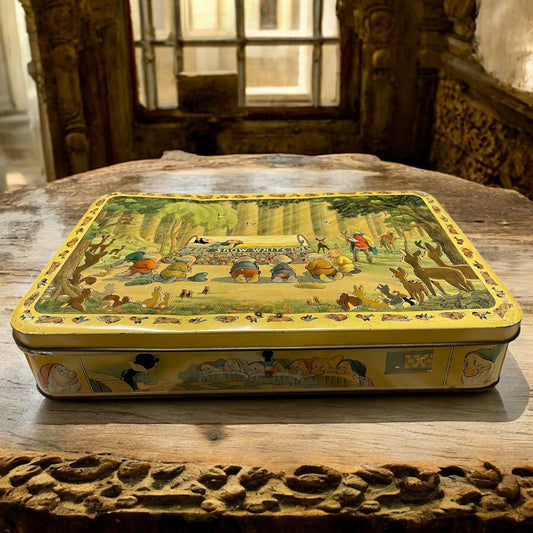Antica rarissima scatola latta Snow White Disney Biancaneve anni ‘40