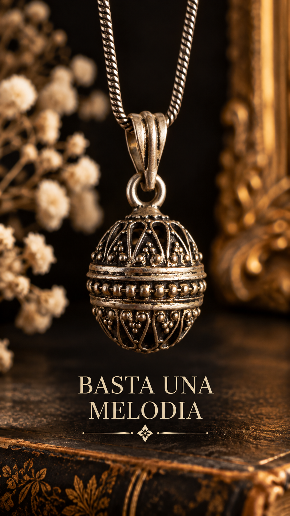 Collana vintage chiama angeli che suona per Angelo Custode