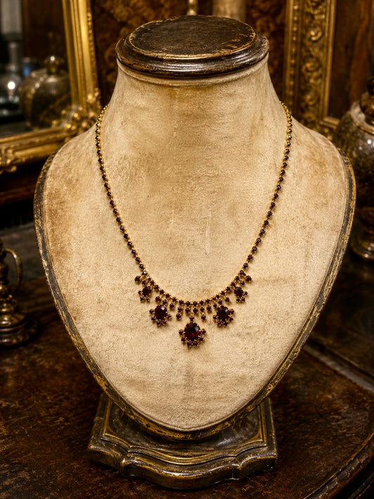 Collana anni ‘50 cristalli boemi garland style