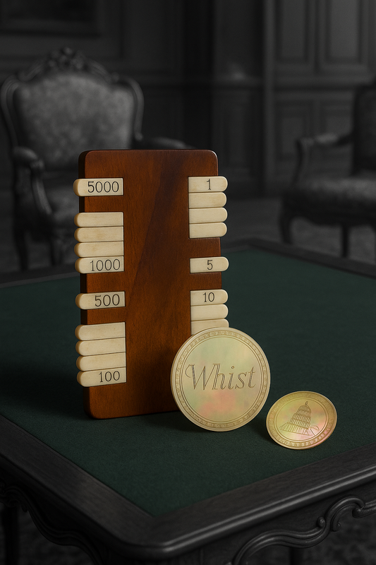 Segna punti d’epoca, fine ‘800, legno nobile e osso