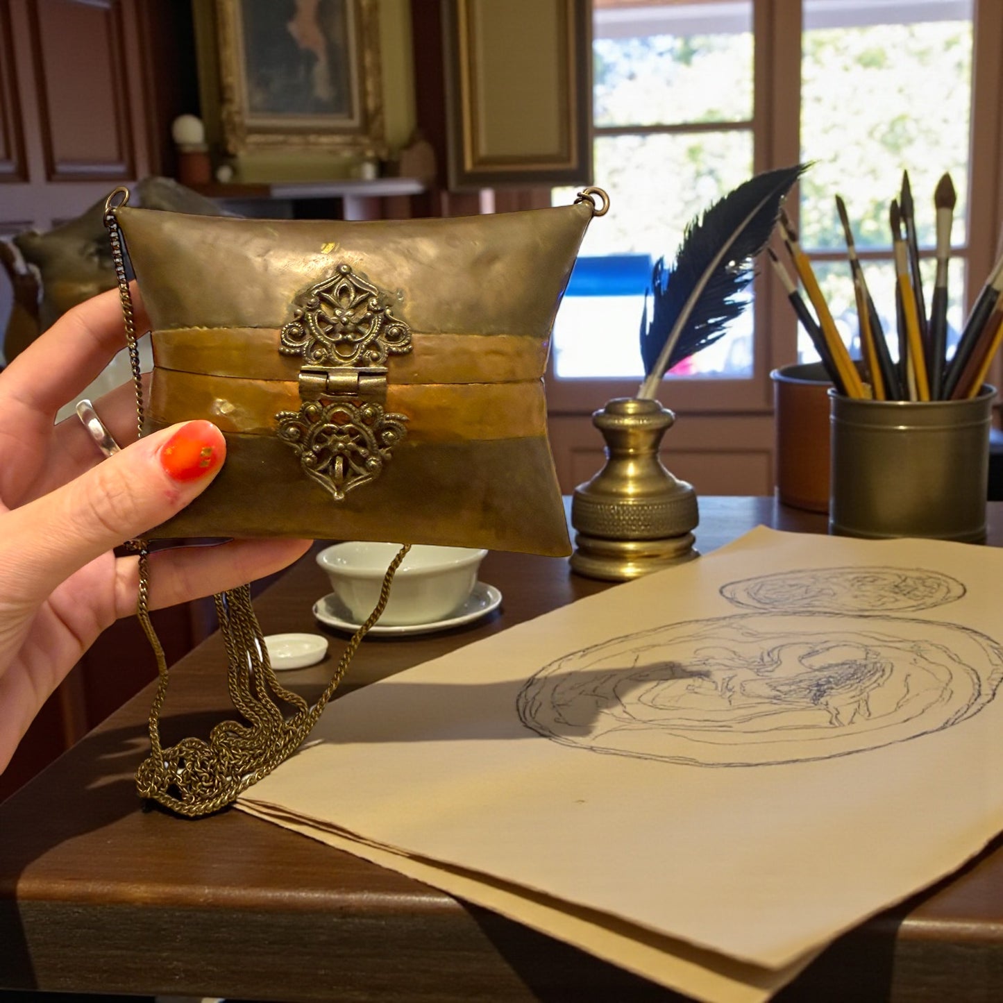 Borsetta antica minaudière da sera Liberty, anni ‘20-‘30