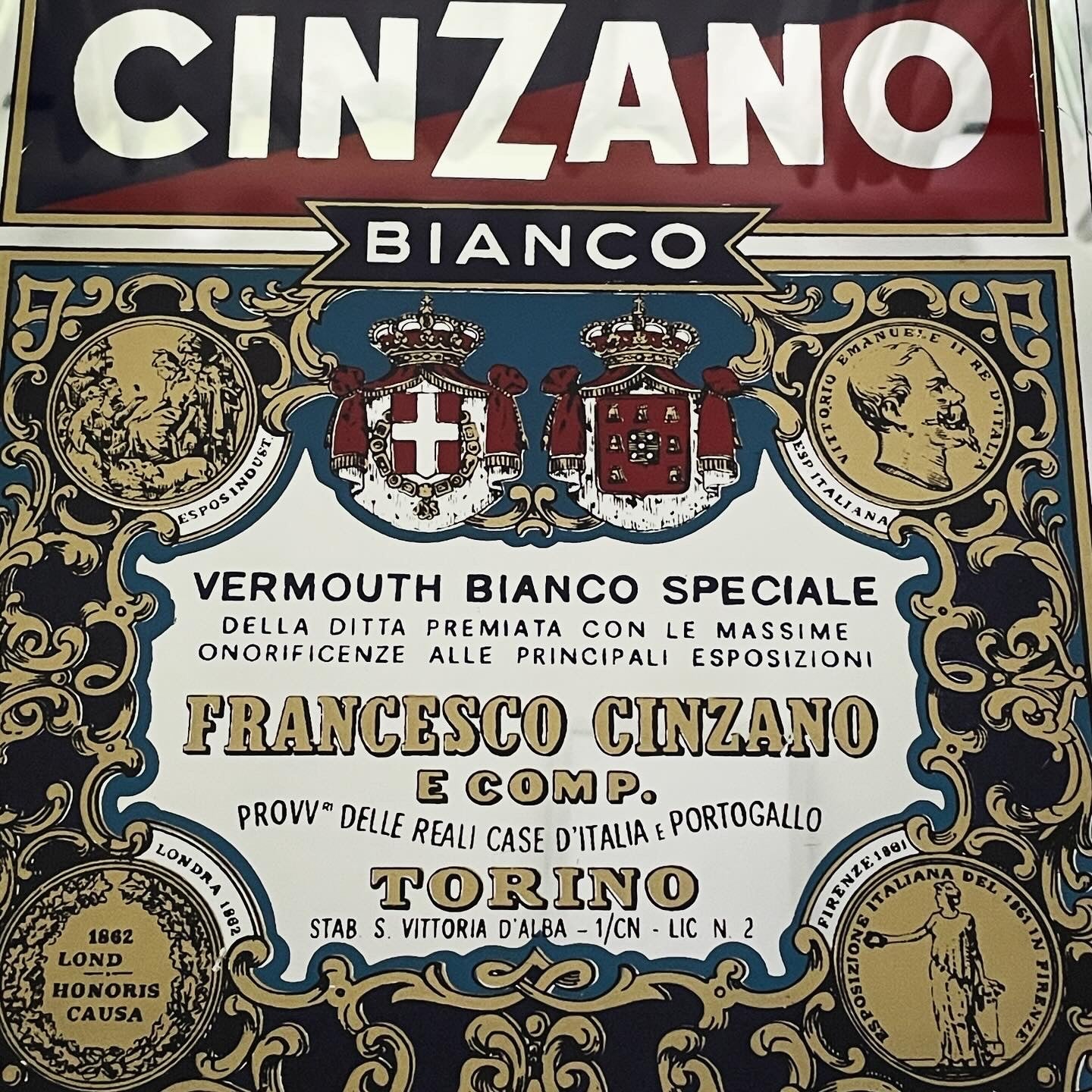 Specchio anni 70 pubblicitario Cinzano