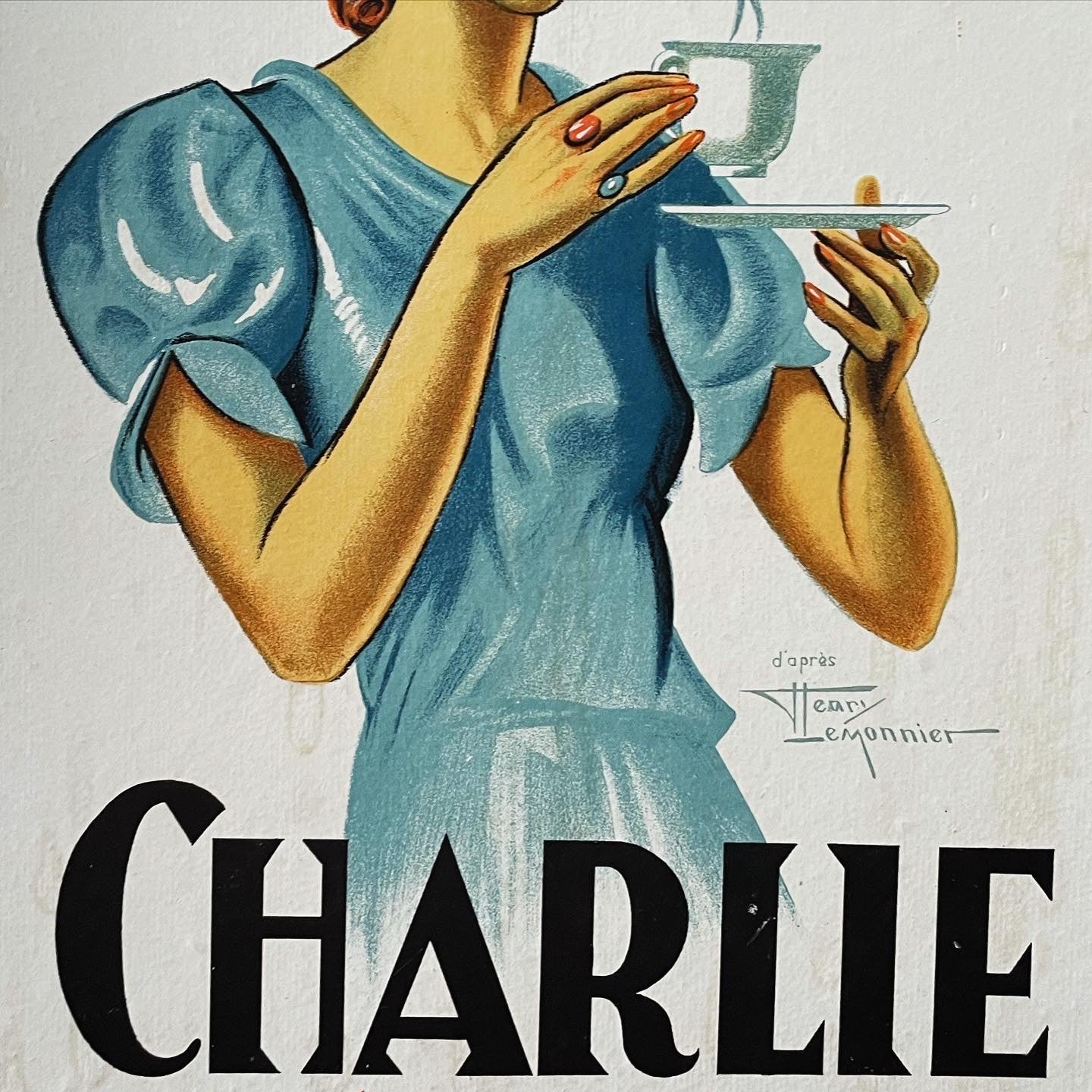 Caffè Charlie advertising cardboard