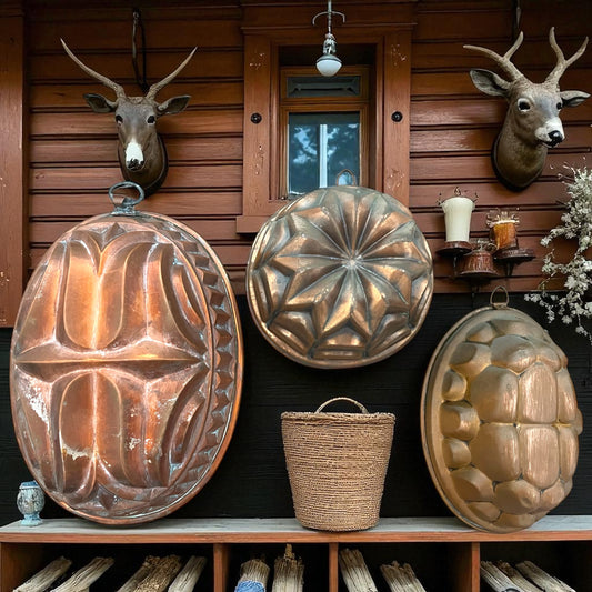 Tris formelle budini in rame da appendere