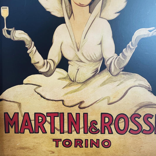 Large advertising painting for Martini white vermouth