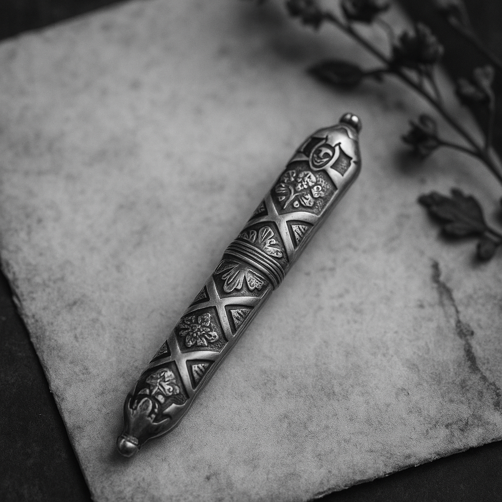 Porta aghi needle case vittoriano in argento