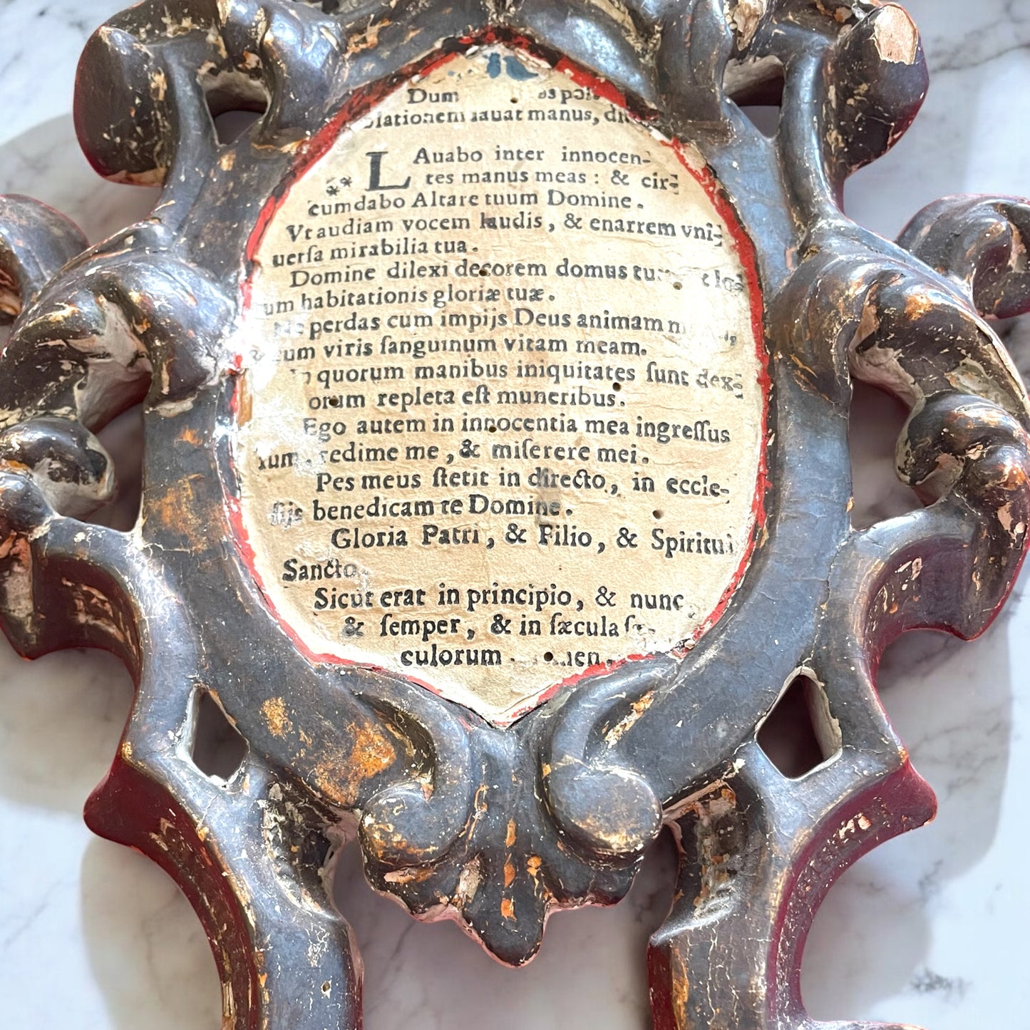 Antico Cartagloria con cornice settecentesca e cartiglio di primo ottocento