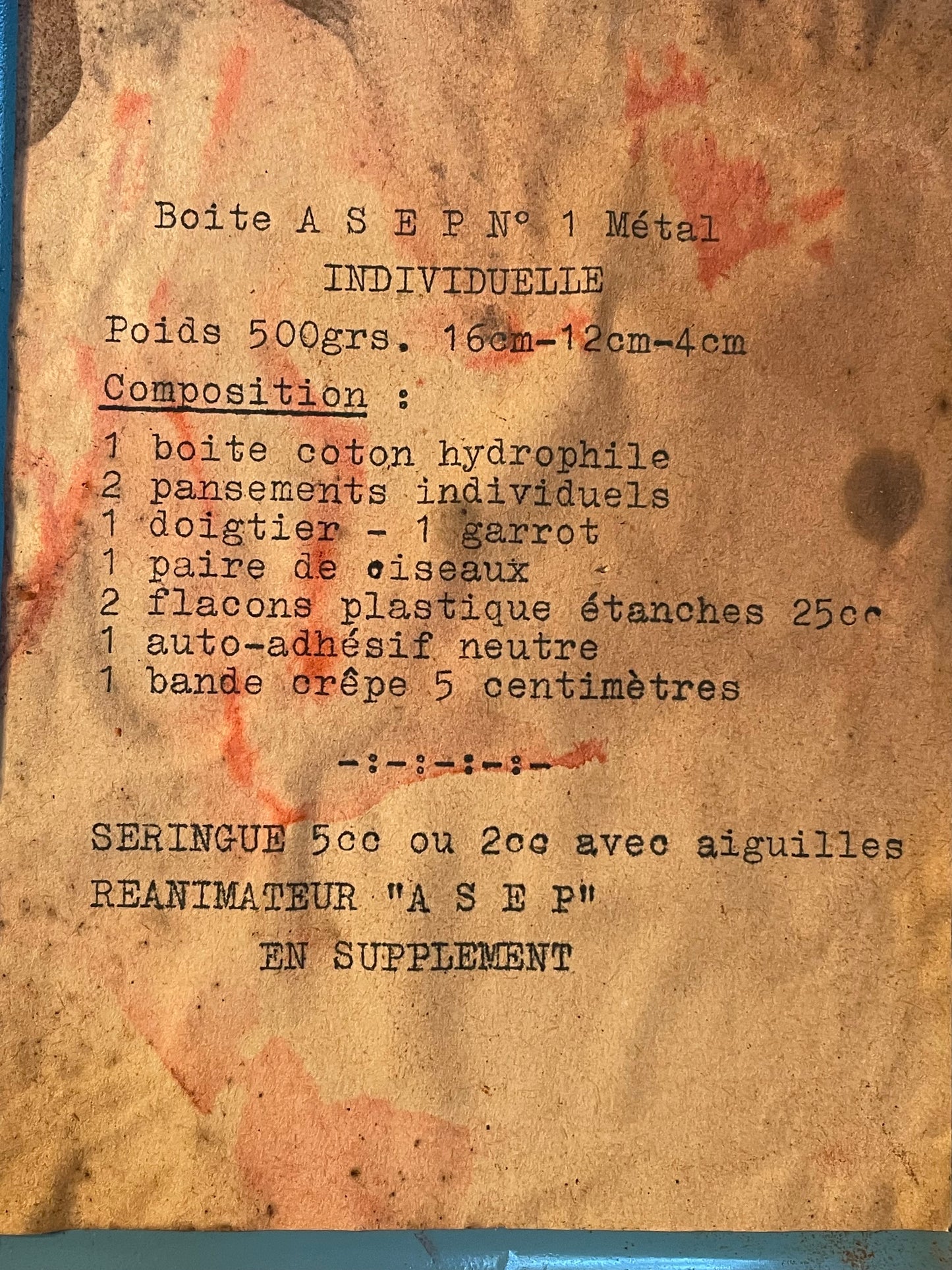 Cassetta di sicurezza Pronto Soccorso stradale anni ‘50, Francia