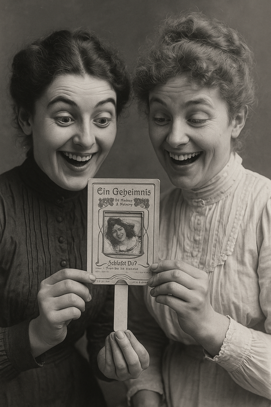 Cartolina meccanica a disvelamento di fine ‘800