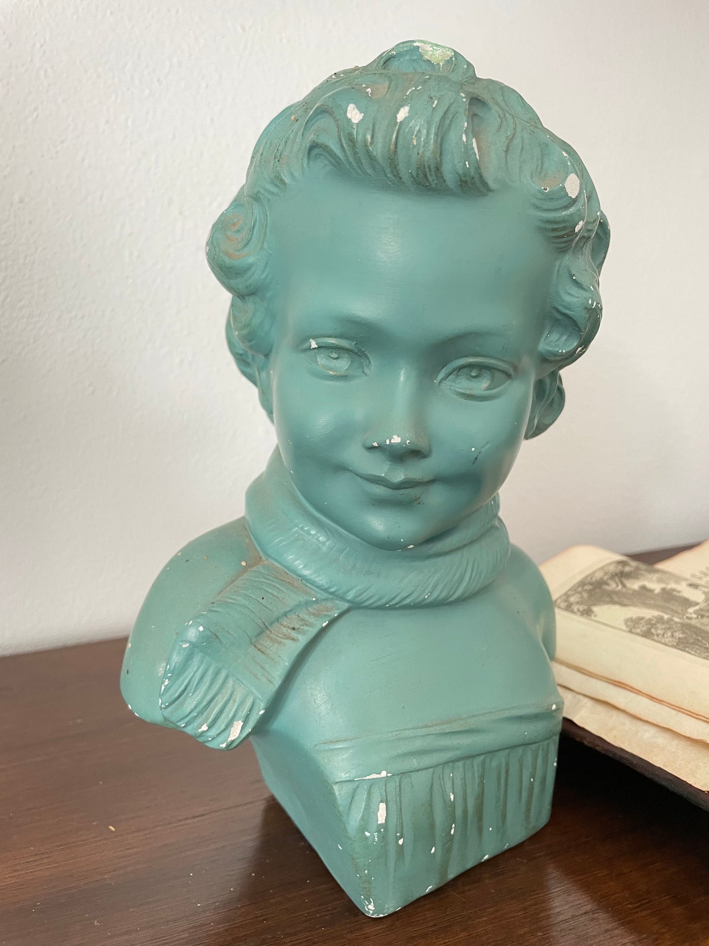 Antique Arnova plaster bust from the 1920s