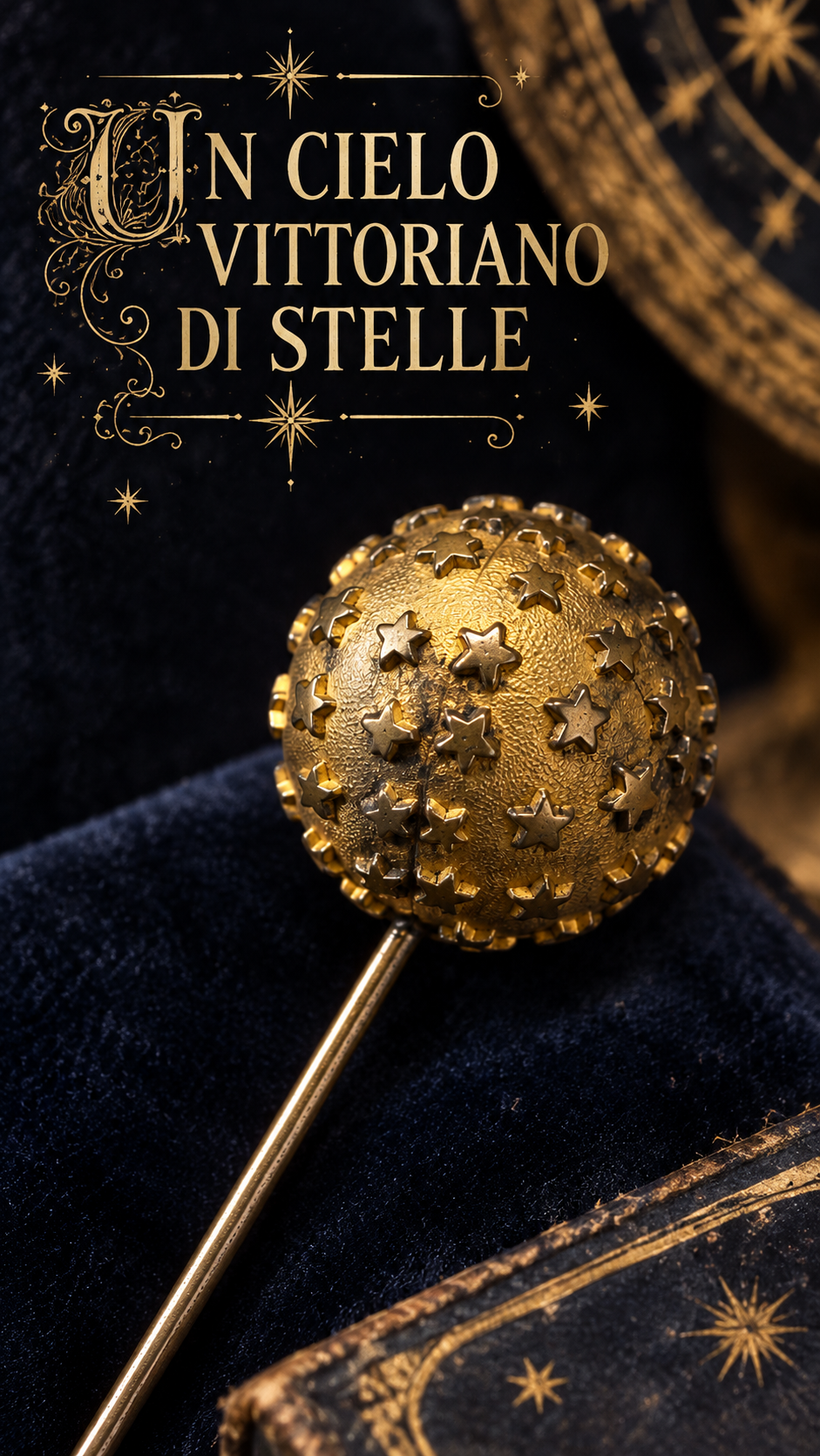 Spillone da cappello e cappotto tardo vittoriano “Un cielo di stelle”