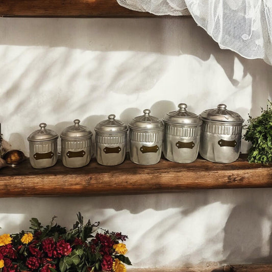 Set of 6 Provencal kitchen jars